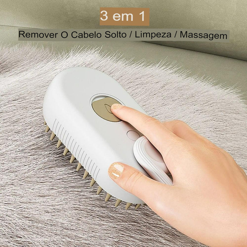 PET CLEANER 3 EM 1 (ESCOVAÇÃO/MASSAGEM/ELIMINAR PELOS ACUMULADOS)