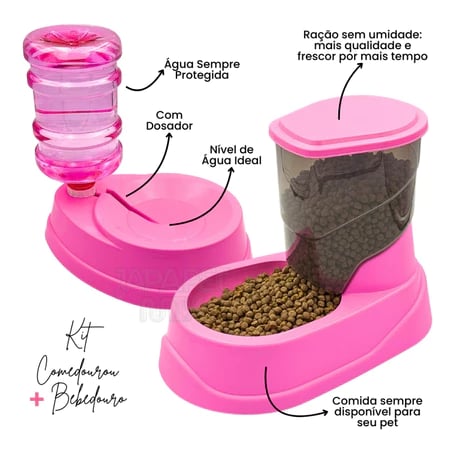 Comedouro e Bebedouro automático para pets (leve o kit e pague menos)